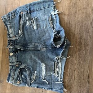 Distressed Denim Women Shorts
